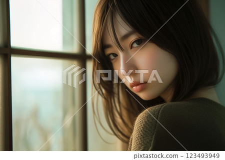 Beautiful women/hairstyles "AI generated images" 123493949