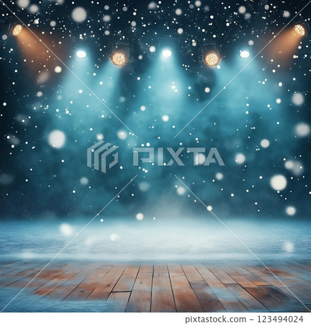 dark room with spotlight 123494024