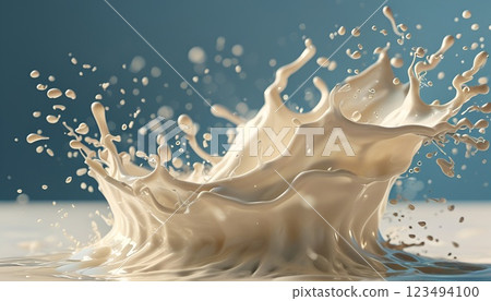 splash of milk as design element splash of milk as design element 123494100