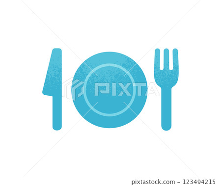 A fork and knife icon with the image of food and gourmet. Simple and stylish vector design. A fork and knife icon with the image of food and gourmet. Simple and stylish vector design. 123494215