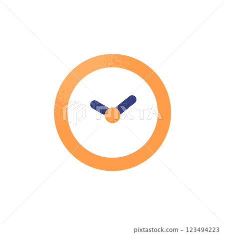 A clock icon that can be used to express time, such as time management and schedule management. 123494223
