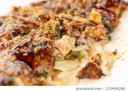 Delicious looking okonomiyaki Delicious looking okonomiyaki 123494266