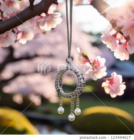 Cherry Blossom Charm Bracelet – Silver Jewelry with a Feel of Ephemerality 123494627