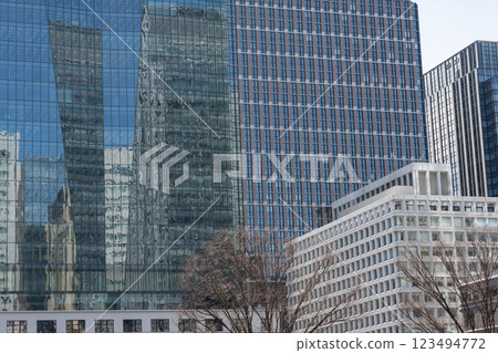 Scenery of buildings in the downtown area of Shibuya 123494772