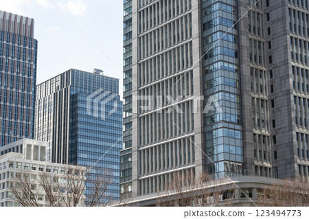 Scenery of buildings in the downtown area of Shibuya 123494773
