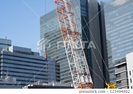 Scenery of Otemachi undergoing redevelopment 123494802
