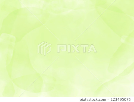 Watercolor pale green background, fresh greenery and natural texture, copy space, health and ecology 123495075