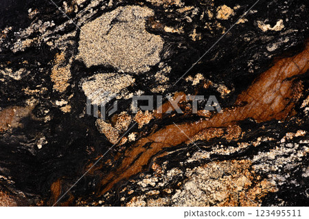 Ideal Black Sedna - granite background, texture in elegant colors as part of your design. 123495511