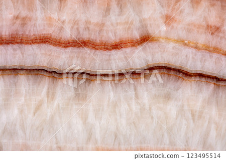 Natural Rainbow Onyx background, texture in your admirable beige tone for unique design. 123495514