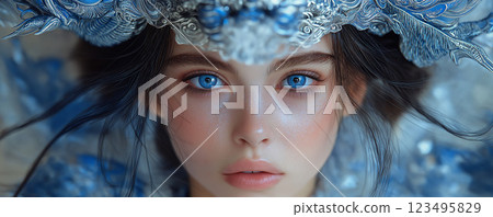 身穿龍鎧甲的女人 身穿龍鎧甲的女人 123495829