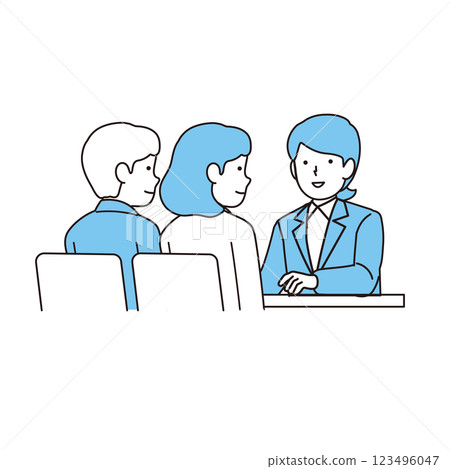 Consultation, business negotiation illustration 123496047