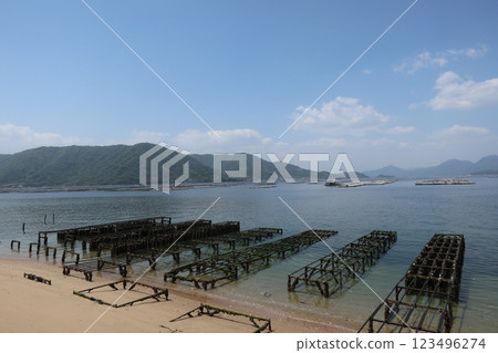 瀨戶內海和牡蠣捕撈 瀨戶內海和牡蠣捕撈 123496274