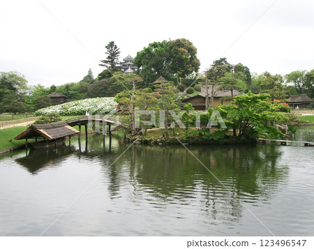 岡山縣後樂園的島茶屋 岡山縣後樂園的島茶屋 123496547