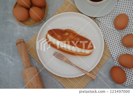 Delicious Cream Bun, A Perfect Dessert Treat Delicious Cream Bun, A Perfect Dessert Treat 123497000