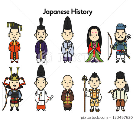 Japanese History Full Body Illustration 2 Nara to Heian Japanese History Full Body Illustration 2 Nara to Heian 123497620