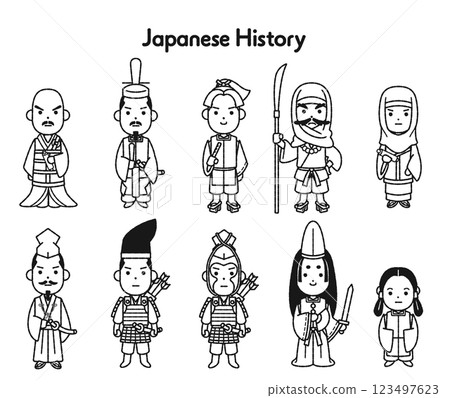 Japanese History Full Body Illustration 3 Heian to Kamakura Japanese History Full Body Illustration 3 Heian to Kamakura 123497623