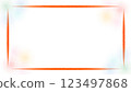 Soft background material, white background, orange frame 123497868