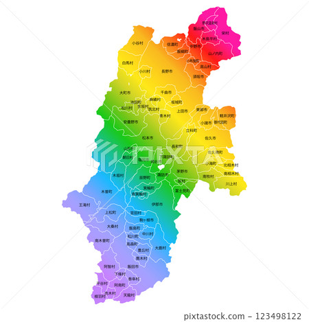 長野縣和市町村地圖 123498122