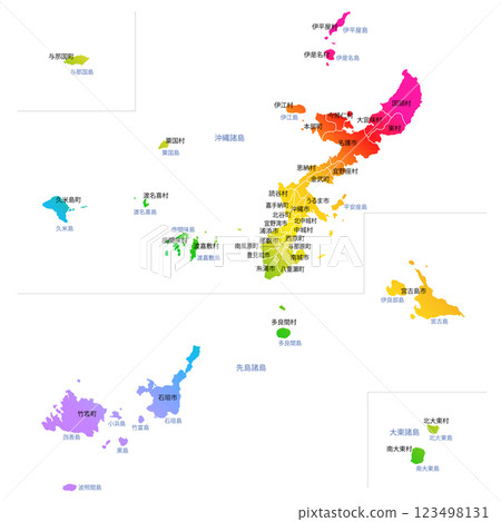 沖繩縣市地圖 123498131
