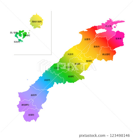 島根縣市鎮地圖 123498146