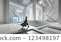 White space and woman 123498197