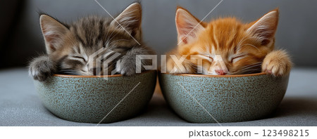 一隻小貓要小睡一下 123498215