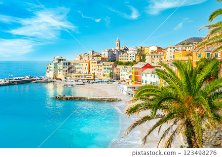 View of Bogliasco. Bogliasco is a ancient fishing village in Italy, Genoa, Liguria View of Bogliasco. Bogliasco is a ancient fishing village in Italy, Genoa, Liguria 123498276