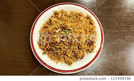 Indian Nepali chicken biryani 123499196