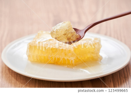 Comb Honey - A nutritious, natural honey source 123499665