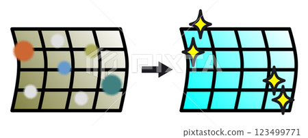 Air conditioner filters remove germs and pollen from dirty air to create a clean space. 123499771