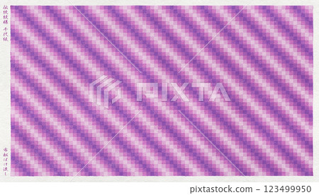 Chiyogami 紙以木刻印刷風格描繪傳統日本方格圖案 123499950