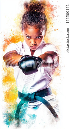 Dynamic and colorful illustrations of people playing sports Dynamic and colorful illustrations of people playing sports 123500131