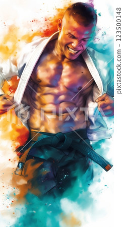 動態且色彩豐富的運動插圖 動態且色彩豐富的運動插圖 123500148