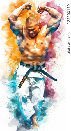 Dynamic and colorful illustrations of people playing sports Dynamic and colorful illustrations of people playing sports 123500150