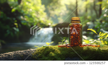 Herbal Capsules in Forest Environment Herbal Capsules in Forest Environment 123500257