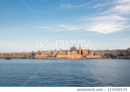 Valletta city the capital of Malta panoramic view 123500534