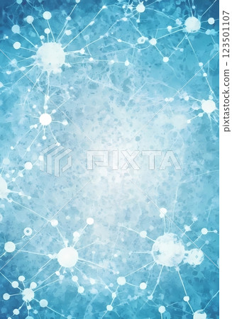 White and light blue medical abstract gradient background with molecules. web banner 123501107