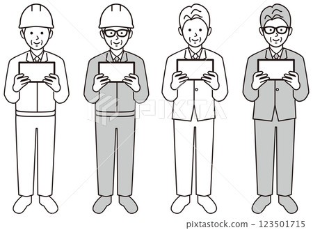 Senior generation business scene set Senior generation business scene set 123501715