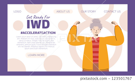 IWD 2025 Illustration of a confident senior woman with gray hair and casual clothing flexing her arms in celebration of International Women's Day. Empowerment and strength concept IWD 2025 Illustration of a confident senior woman with gray hair and casual clothing flexing her arms in celebration of International Women's Day. Empowerment and strength concept 123501767