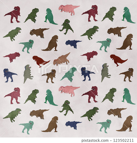 Cool and cute Tyrannosaurus pattern wallpaper Gray version 123502211