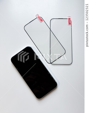 Smartphone and a pair of protective glasses for changing 123502321