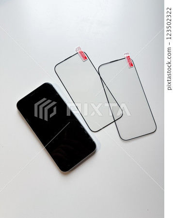 Smartphone and a pair of protective glasses for changing 123502322