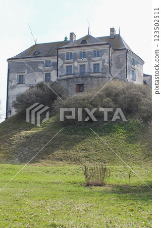 Olesko Castle building near Lviv, Ukraine in spring 123502511