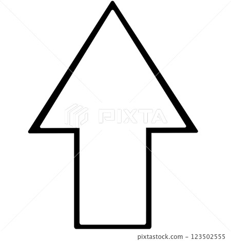 白色向上箭頭圖示簡單引導展示素材 123502555