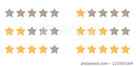 Illustration Of Simple Star Rating Icon Drawing Vector 123503164