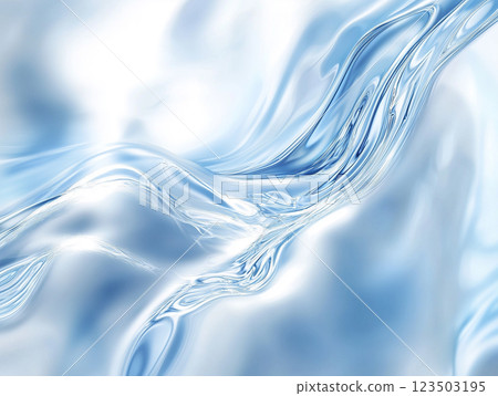 流動的水和玻璃的圖像 123503195