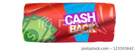 Red cash back vector icon and sticker isolated on white. Cashback sticker, tag, retro label, cashback or money refund horizontal banner, label, clip art png, flyer, poste background Red cash back vector icon and sticker isolated on white. Cashback sticker, tag, retro label, cashback or money refund horizontal banner, label, clip art png, flyer, poste background 123503642