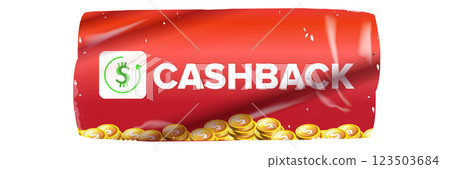 Red cash back vector icon and sticker isolated on white. Cashback sticker, tag, retro label, cashback or money refund horizontal banner, label, clip art png, flyer, poste background Red cash back vector icon and sticker isolated on white. Cashback sticker, tag, retro label, cashback or money refund horizontal banner, label, clip art png, flyer, poste background 123503684