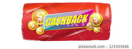 Red cash back vector icon and sticker isolated on white. Cashback sticker, tag, retro label, cashback or money refund horizontal banner, label, clip art png, flyer, poste background Red cash back vector icon and sticker isolated on white. Cashback sticker, tag, retro label, cashback or money refund horizontal banner, label, clip art png, flyer, poste background 123503686