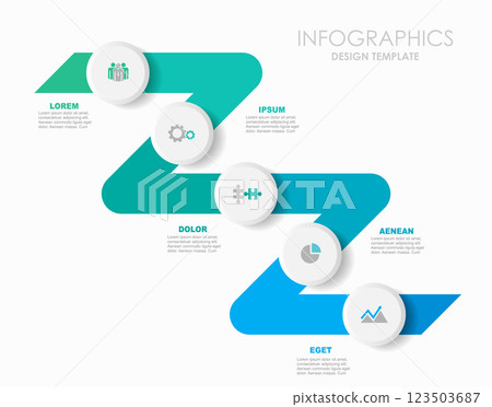 Infographic design template with place for your data. Vector illustration. 123503687